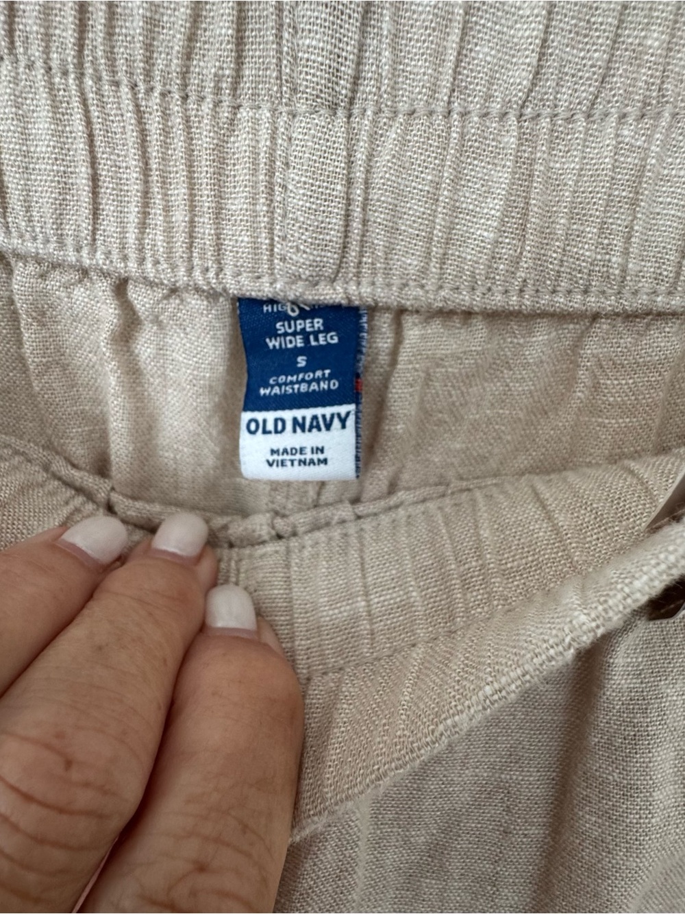 Old Navy High Waisted Linen Wide Leg Pant In Flax Linen - Picture 5 of 8